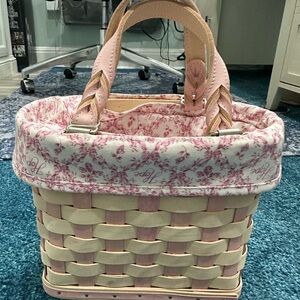 2006 Longaberger Basket Hope Purse with Liner and Protector